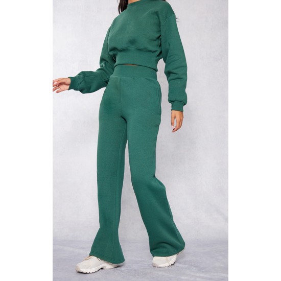 Tall Green Wide Leg Sweatpants