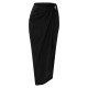 Black Linen Look Beach Sarong