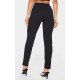 Black Slim Leg Crepe Pants