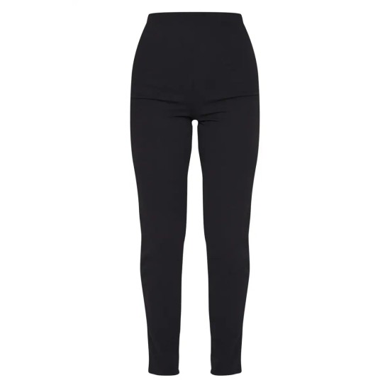 Black Slim Leg Crepe Pants