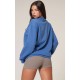 Steel Blue Studio Archive Mode Badge Oversized Sweatshirt