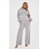 Shape Light Grey Sweat Seam Detail Wide Leg Sweatpants