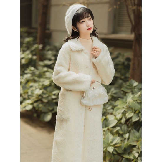 White cotton coat autumn and winter coat for women – PRYCUS MITCHELL INC