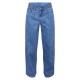 Mid Blue Wash Seam Detail Wide Leg Denim Jeans