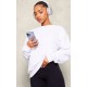 White Oversized Fit Sweatshirt