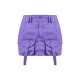 Purple Cargo Pocket Detail Micro Mini Skirt