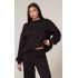 Black Longline Oversized Sweatshirt