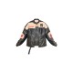 Plus Black Contrast Panel Oversized Faux Leather Motocross Jacket