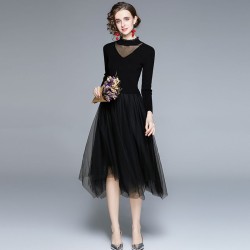 Splice rhinestone sweater long dress for women – PRYCUS MITCHELL INC