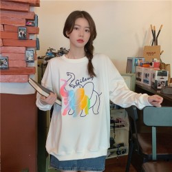 Casual printing loose hoodie cartoon lazy tops – PRYCUS MITCHELL INC