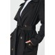 Petite Black Oversized Trench Coat