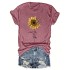 Sunflower & Butterfly Print T-shirt, Casual Short Sleeve Top For Spring & Summer, Women’s Clothing – PRYCUS MITCHELL INC