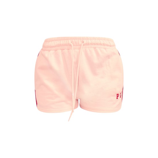 PRETTYLITTLETHING Baby Pink Contrast Binding Runner Shorts