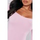 Shape Light Pink Snatched Ribbed Long Sleeve Unitard