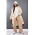 Petite Camel Long Puffer Coat