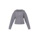 Charcoal Grey Marl Chunky Knit Half Zip Sweater