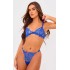 Cobalt Eyelash Lace Thong