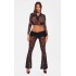 Shape Black Lace Flares With Ruched Skirt