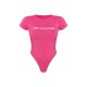 PRETTYLITTLETHING Hot Pink Logo Short Sleeve Bodysuit