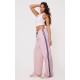 Pink Shell Side Stripe Detail Wide Leg Pants