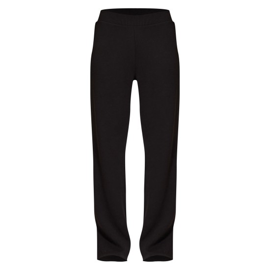 Black Flared Split Hem Sweatpants