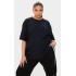 Plus Ultimate Black Oversized T Shirt