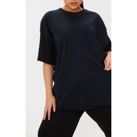 Plus Ultimate Black Oversized T Shirt