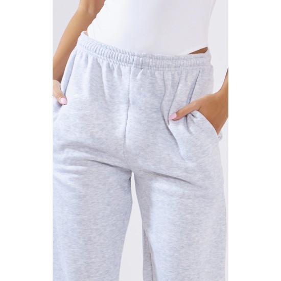 Ash Grey Cuffed Sweat High Waist Sweatpants