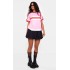 Pink Oversized Stripe Detail Football T-shirt