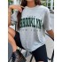 Brooklyn 1898 Print T-Shirt, Short Sleeve Crew Neck Casual Top For Spring & Summer, Women’s Clothing – PRYCUS MITCHELL INC