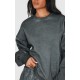 PRETTYLITTLETHING Washed Charcoal Premium Oversized Sweatshirt