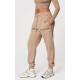 PRETTYLITTLETHING Mocha Cuffed High Waisted Sweatpants