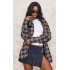 Chocolate Oversized Checked Shirt