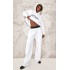 Tall White Double Waistband Wide Leg Sweatpant