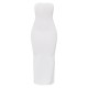 Shape White Textured Bandeau Midaxi Dress